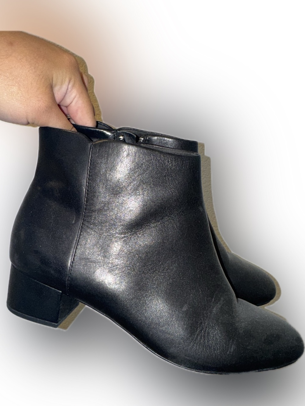 Clarks Black Leather Ankle Boots